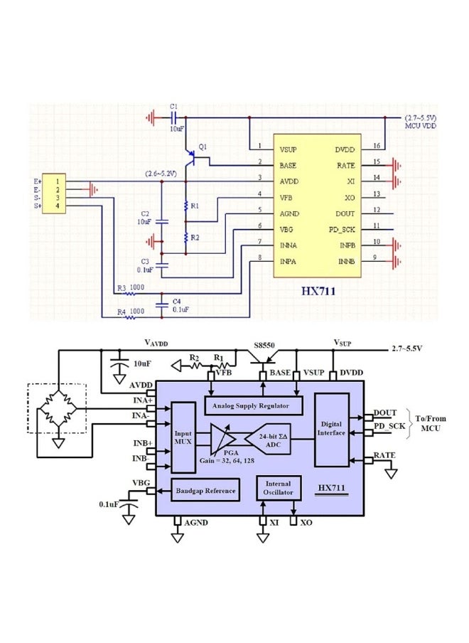 Generic Load Cell Half-Bridge Human Body Scale Weight Sensor with HX711 Module Amplifier for Arduino  - Image 4