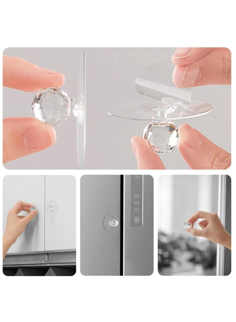 5 Pieces Self-Stick Push Pull Helper for Kitchen Bathroom Wardrobe Window Cupboard Dresser Furniture Door - Image 4