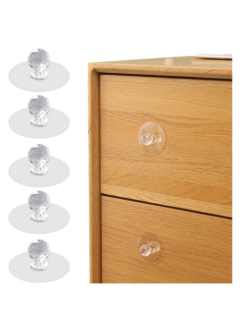 5 Pieces Self-Stick Push Pull Helper for Kitchen Bathroom Wardrobe Window Cupboard Dresser Furniture Door - Image 1