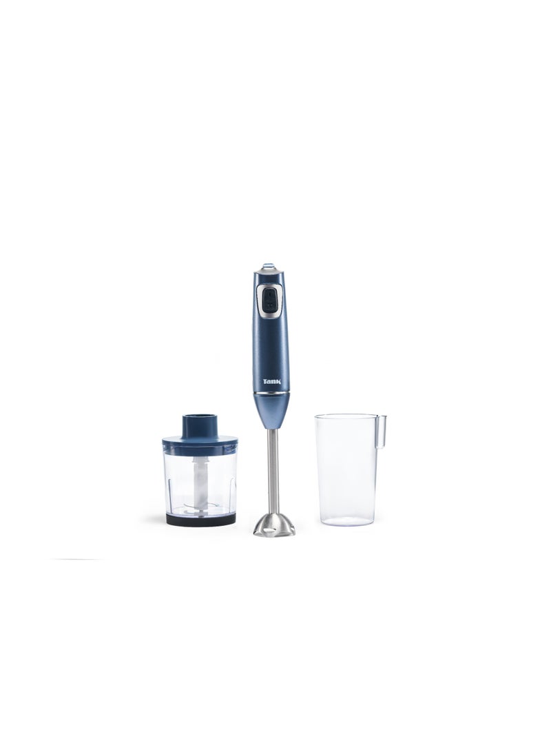 TANK Tank Hand Blender with 600ml BPA Free Beaker & 500ml Chopper, 5 Speed Control + Turbo, 600 Watts, Graphite, CM-6003-1 - Image 1