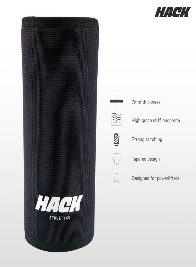 Hack Athletics هاك أثليتكس بيرفورمانس 2.0 | أكمام ضغط للركبة 7 مم للرجال والنساء، تدعم الركبة وتخفف الألم، متعددة الأغراض لتمارين الجيم، تمارين الرفعة المميتة، القرفصاء، رفع الأثقال، واقي للركبة (متوسط) - Image 2