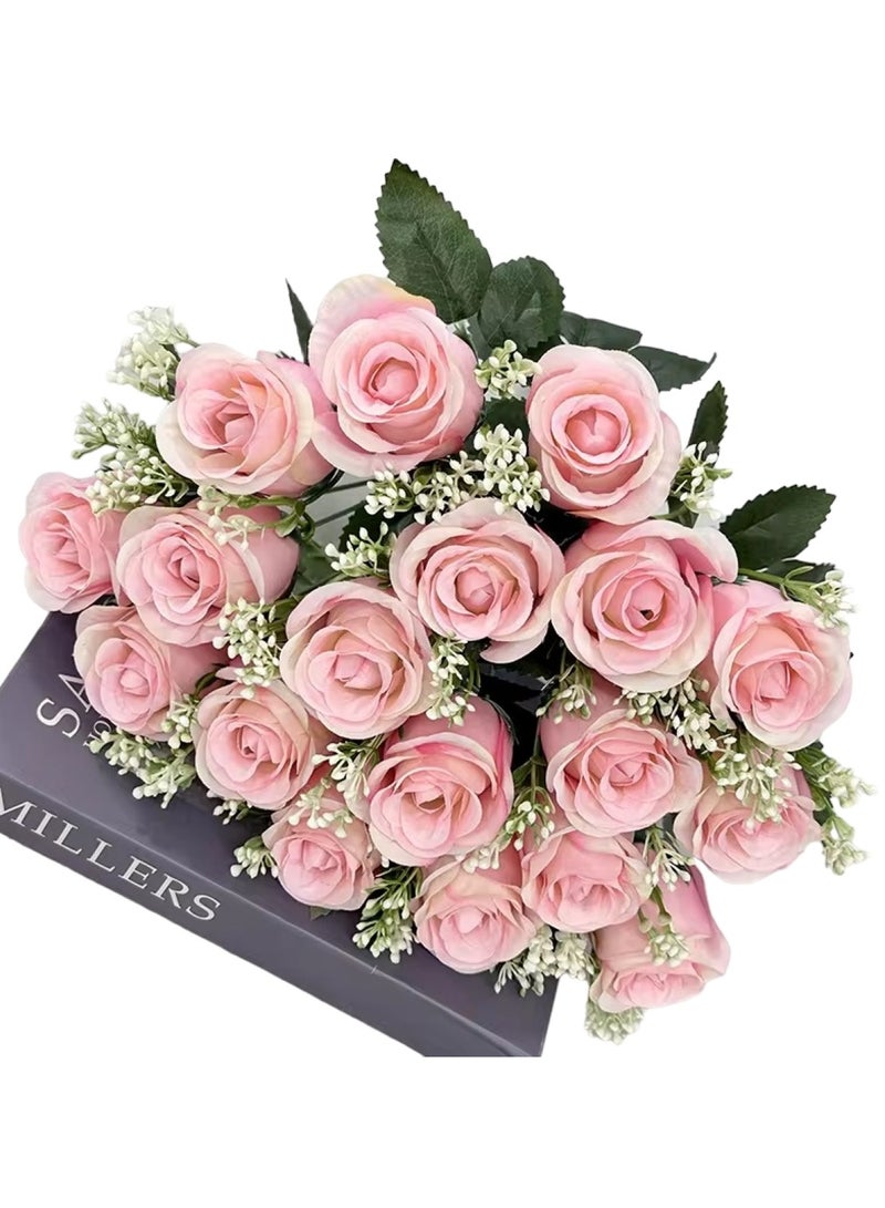 Huitich Artificial Flower Decor for Home, Parties, and Weddings Light Pink - Image 1