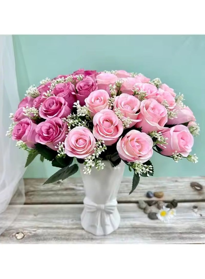 Huitich Artificial Flower Decor for Home, Parties, and Weddings Light Pink - Image 4