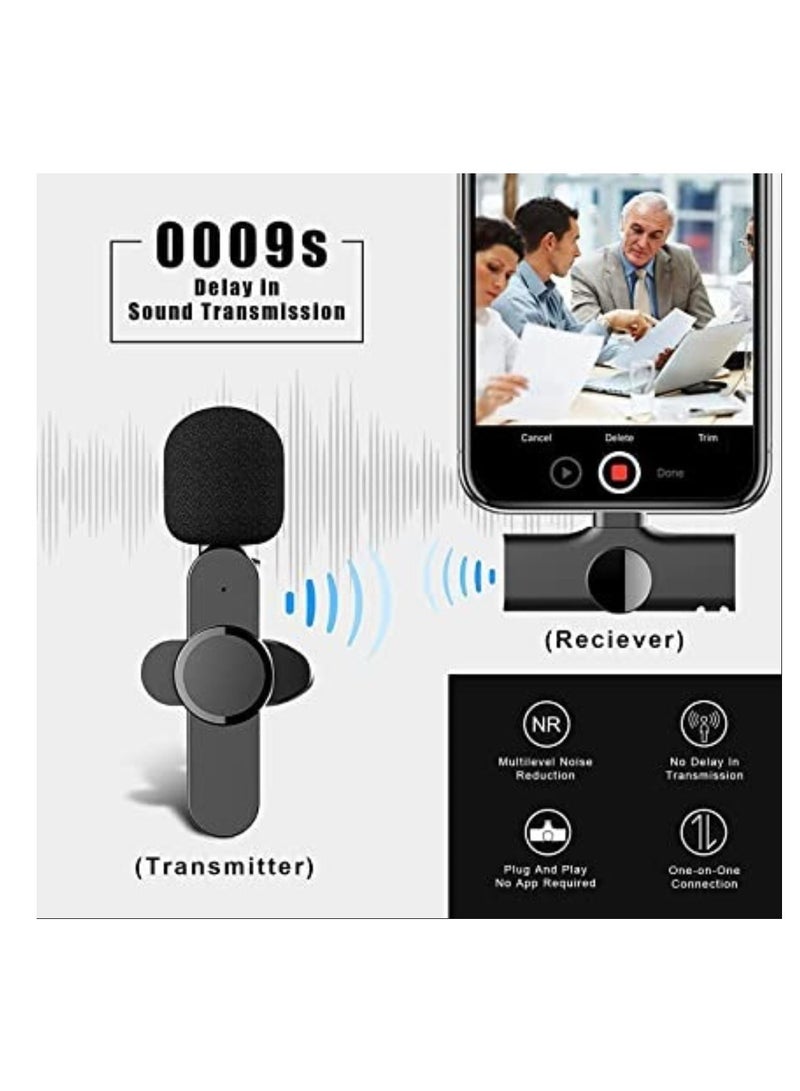 2 in 1 iphone or type-c Wireless Lavalier Microphone For IPhone, Plug Play, Portable Audio Video Recording Mic for Youtube, Live Stream, Vlog, Interview, Laptops PC - Image 4