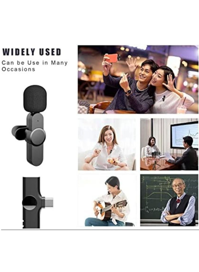2 in 1 iphone or type-c Wireless Lavalier Microphone For IPhone, Plug Play, Portable Audio Video Recording Mic for Youtube, Live Stream, Vlog, Interview, Laptops PC - Image 2