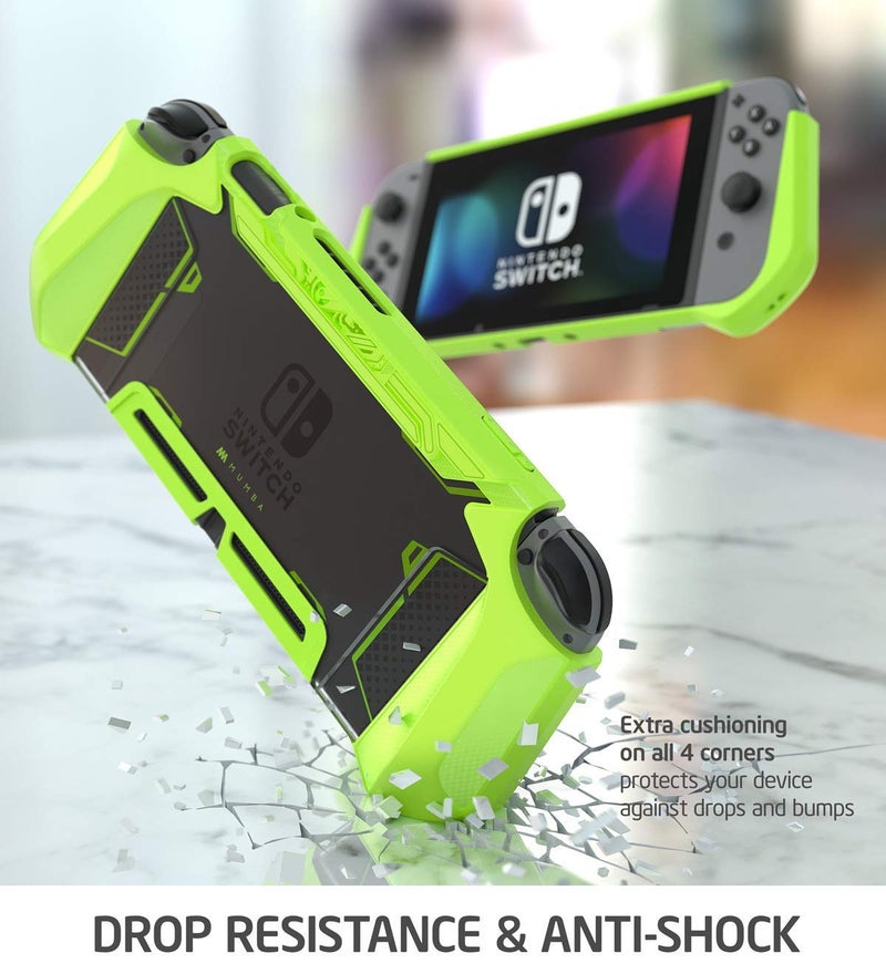 Mumba Blade Series Dockable Case for Nintendo Switch (2017 Release), Green, TPU Grip Protective Cover, Compatible with Switch and Joy-Con - Image 5