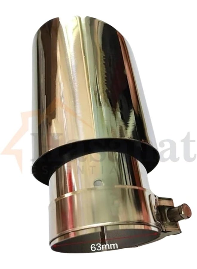 HASANAT ESSENTIALS Essentials Universal Stainless Steel Exhaust Muffler Tip â€“ Polished Chrome Finish for Car Tailpipes - Image 3