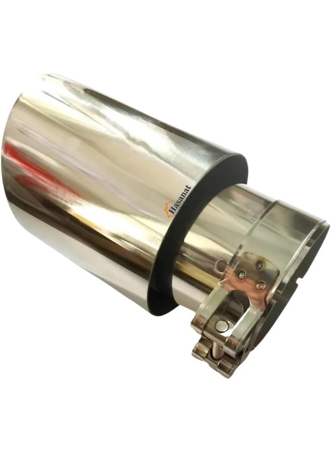 HASANAT ESSENTIALS Essentials Universal Stainless Steel Exhaust Muffler Tip â€“ Polished Chrome Finish for Car Tailpipes - Image 1