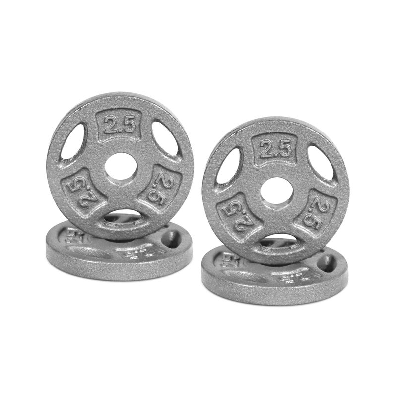 CAP Barbell Standard 1-Inch Grip Weight Plates 2.5 lbs Gray, Pack (x4) (RWPIS-002.5) - Image 1