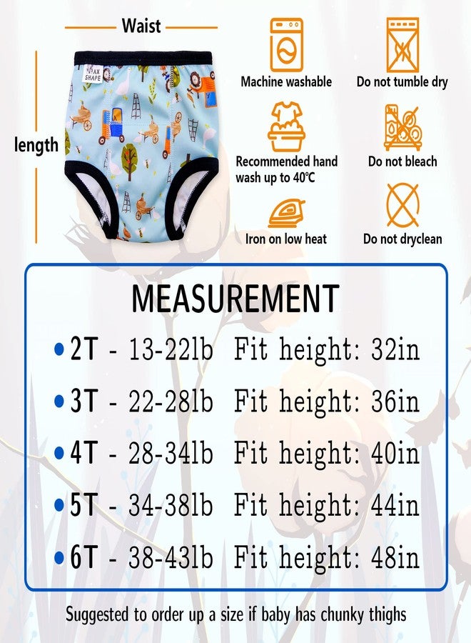 Max Shape 6 Pack Potty Training Underwear for Boys,Washable Baby Boy Toilet Training Pants Training Underwear Fit 2T-6T Black 6T - Image 4