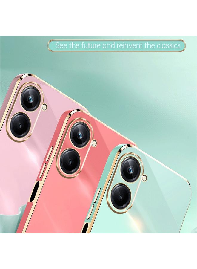 شين لي تونج جراب لهاتف Realme 10 4G بحافة مستقيمة 6D مطلي بالكهرباء من مادة TPU - Image 4