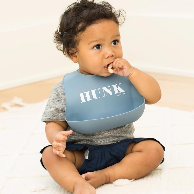 Bella Tunno Wonder Bib - Adjustable Silicone Baby Bibs for Boys, Durable and Waterproof BPA Free Silicone, Hunk - Image 2