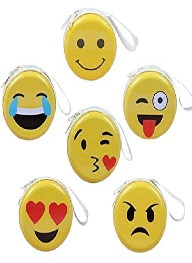 Trade Globe Smiley Printed Multipurpose Coin Tin Case - | Set of 12 | Earphone Pouch as Bulk Buy Birthday Party Return Gifts for Kids of All Age Group - Image 4