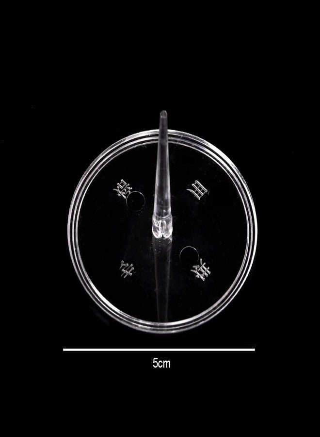 lasenersm 100 Pieces Cake Flower Nails Cupcake Stand Trays Plastic Cake Flower Lifters Plastic Flower Nail Plastic Cake Decorating Flower Lifter Stand Piping Flower Needle Nail(Round, Transparent) - Image 2