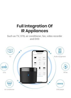 Broadlink RM4 Mini Smart Remote(2.4GHz Wi-Fi Only),Smart Home Automation Wi-Fi Infrared Blaster for TV, AC, STB Audio, Works with Alexa, Google Home, IFTTT  - Image 2
