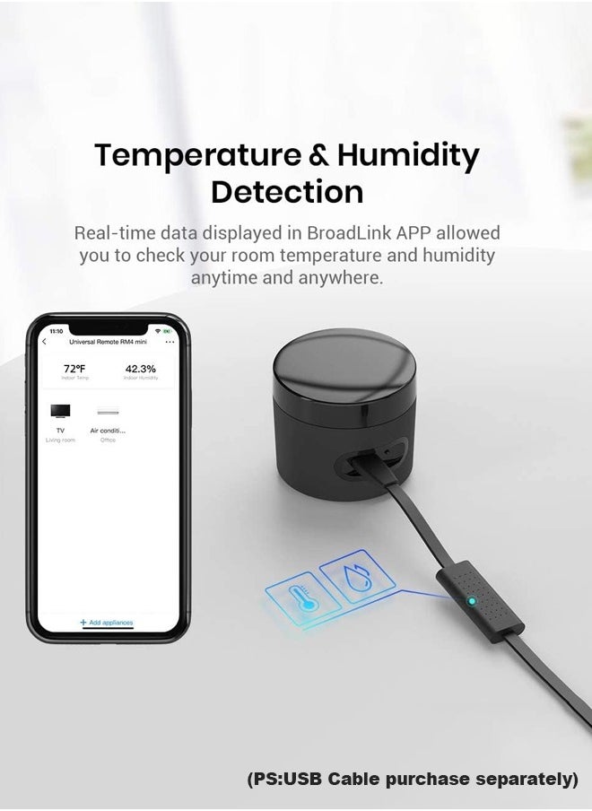 Broadlink RM4 Mini Smart Remote(2.4GHz Wi-Fi Only),Smart Home Automation Wi-Fi Infrared Blaster for TV, AC, STB Audio, Works with Alexa, Google Home, IFTTT  - Image 4