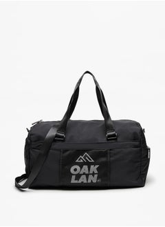 Oaklan by Shoexpress Logo Print Duffel Bag with Adjustable Strap and Zip Closure  - Image 1