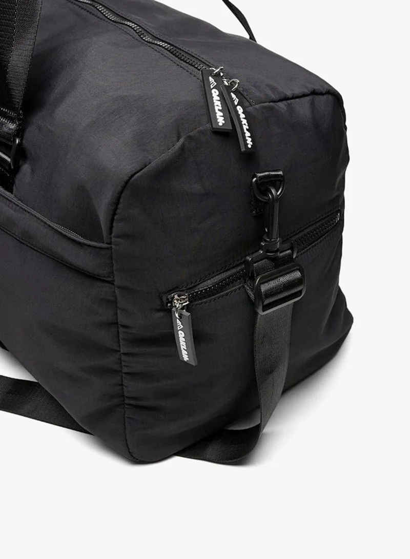 Oaklan By Shoexpress BLACK Logo Print School Duffel Bag With Adjustable Strap And Zip Closure for Men | Best Price UAE