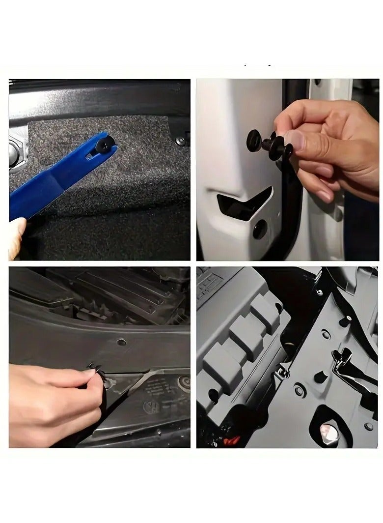 Generic A Bag Of 100 Pieces Of Black Color 8MM Plastic Rivet Clips Locking Screws Suitable For All Toyota Ford Kia And Nissan Cars Useful For Fastening And Securing Shocks Fastening The Outer Lining Of Car Tires Fixing The Heat Insulating Brush On The Car Hood Repairing The Car Body Fixing The Interior And Exterior Door Decorations And Fixing The Carpet Brush In The Car Trunk  - Image 5