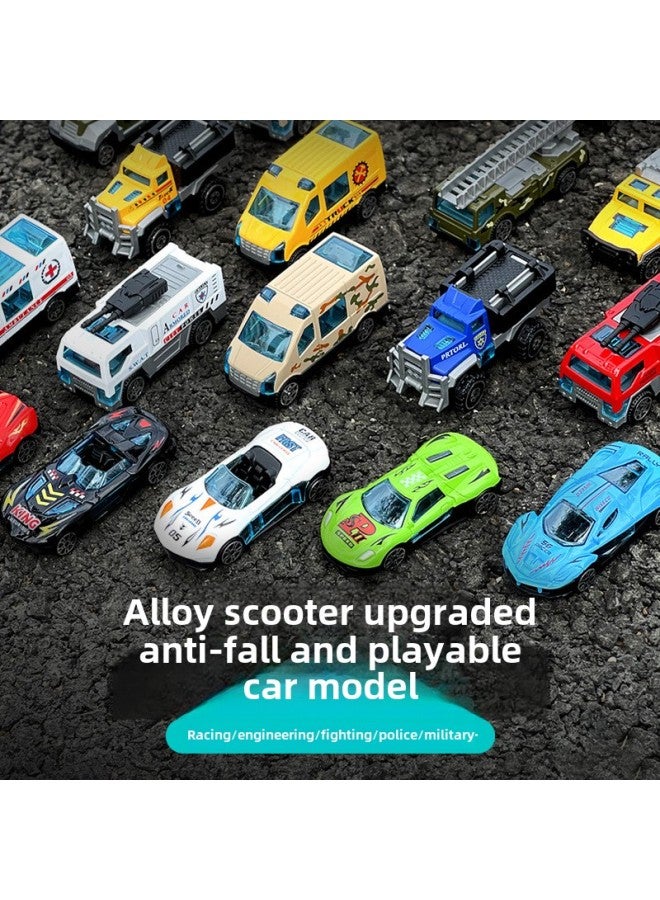 Children's Toy Car Alloy Sliding Racing Car Simulation Car Model Engineering Car Police Car Fire Fighting Suit-Color:12 Only Big Racing Car 126-7 - Image 3
