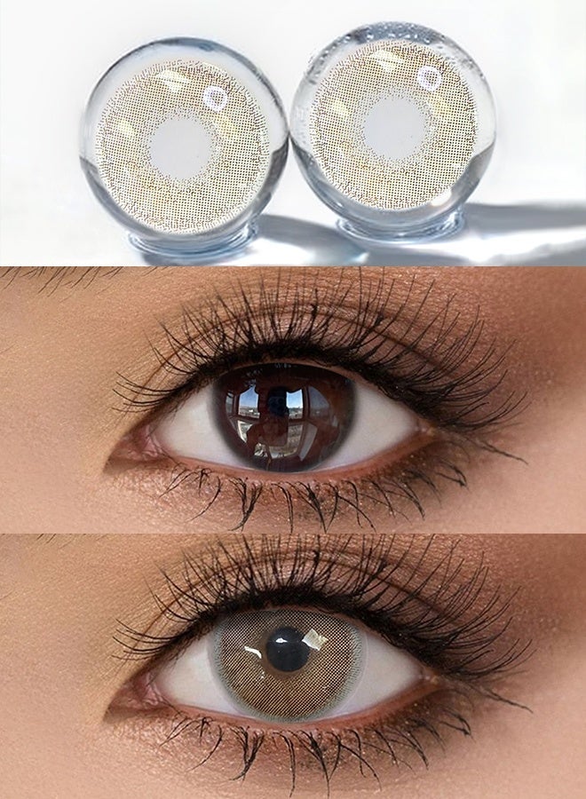 عيون غامضة ميستيك آيز عدسات لاصقة ملونة 6 أشهر، “Date”  14.20 مم، عدسات تجميلية بمظهر طبيعي للاستخدام اليومي، لون عيون شائع ومبيْع بشدة، للجنسين، مع علبة - Image 4