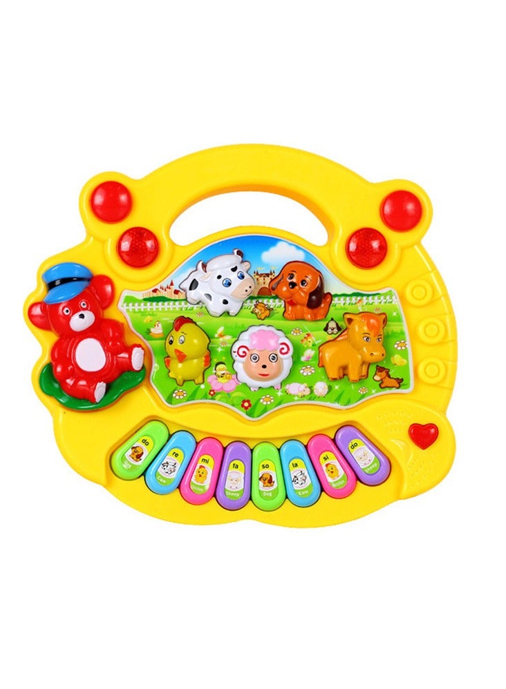 BLOOMING TIME Animals Sound Musical Piano Baby Toy with Flash Lights for Kids - Image 1