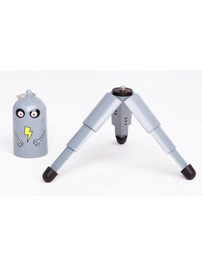 Cartoon Mini Tabletop Adjustable Keychain Tripod for Digital Camera - Gray