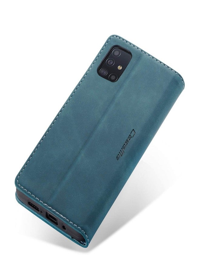 Kowauri جراب Kowauri لهاتف Galaxy A31، جراب محفظة جلدي بتصميم كلاسيكي مع فتحة للبطاقات وإغلاق مغناطيسي، جراب قابل للطي لهاتف Samsung Galaxy A31 (أزرق) - Image 5