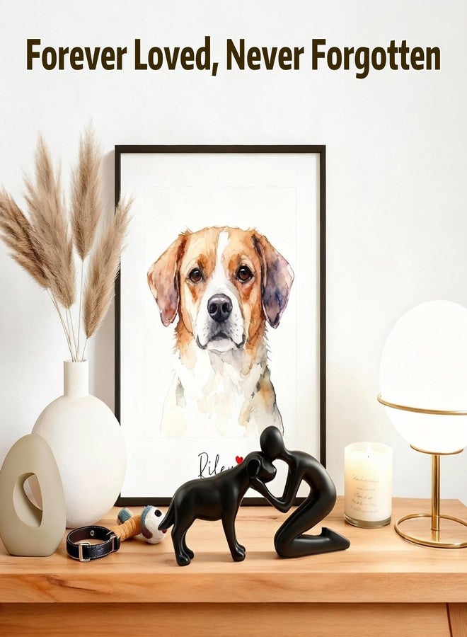 DearKeeps Dog Memorial Statues - Dog Memorial Gifts for Loss of Dog, Pet Memorial Ornament, Pet Sympathy Remembrance Gift (Black) - Image 2