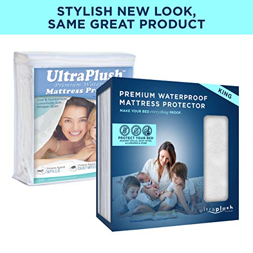 UltraBlock UltraPlush King Waterproof Mattress Protector - Bedwetting, Bed Cover - Image 2