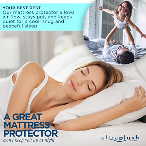 UltraBlock UltraPlush King Waterproof Mattress Protector - Bedwetting, Bed Cover - Image 5