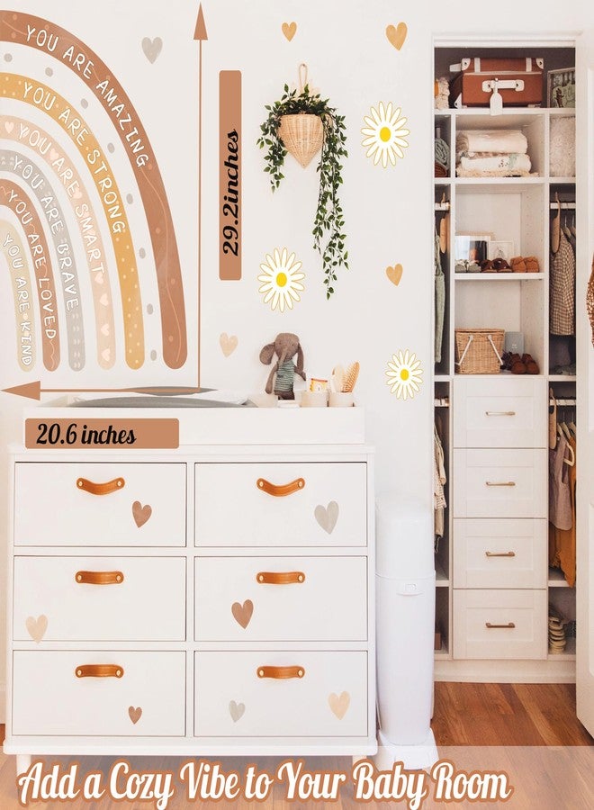 HATARU Watercolor Rainbow Wall Decals Boho Baby Room Wall Stickers Peel and Stick You are Motivational Wall Decal for Nursery Walls Decoration Rainbow Art Murals Vinyl Sticker for Kids Bedroom Classroom - Image 3