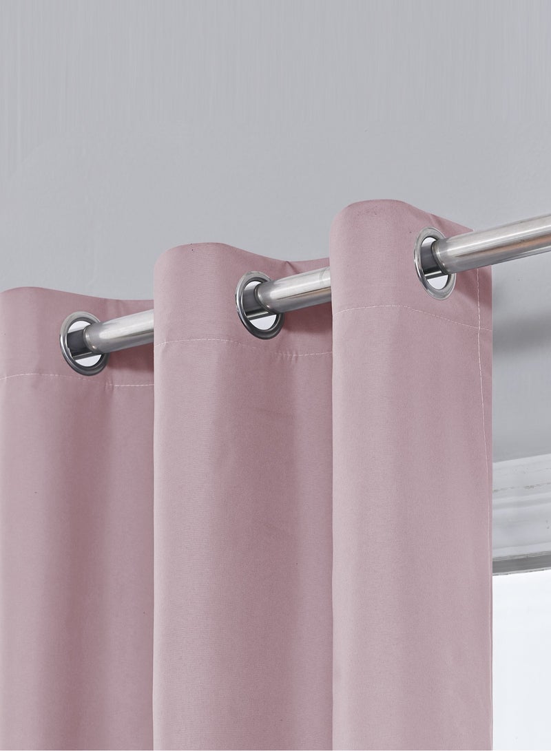 DUNISO 2 Panels Blackout Curtains for Bedroom, Thermal Insulated Room Darkening Curtains, Grommet Light Blocking Blackout Drapes for Living Room (Pink,132*241cm)  - Image 5
