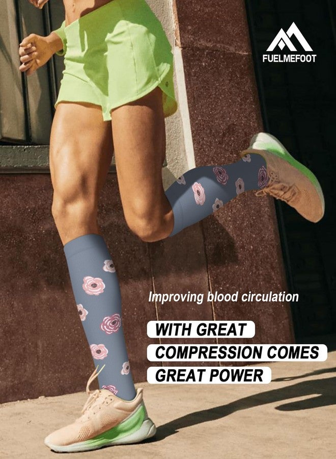 FuelMeFoot 6 Pairs Compression Socks for Women & Men 15-20mmHg Graduated Support Knee High Socks for Nurses, Travel, Athletic - Image 2