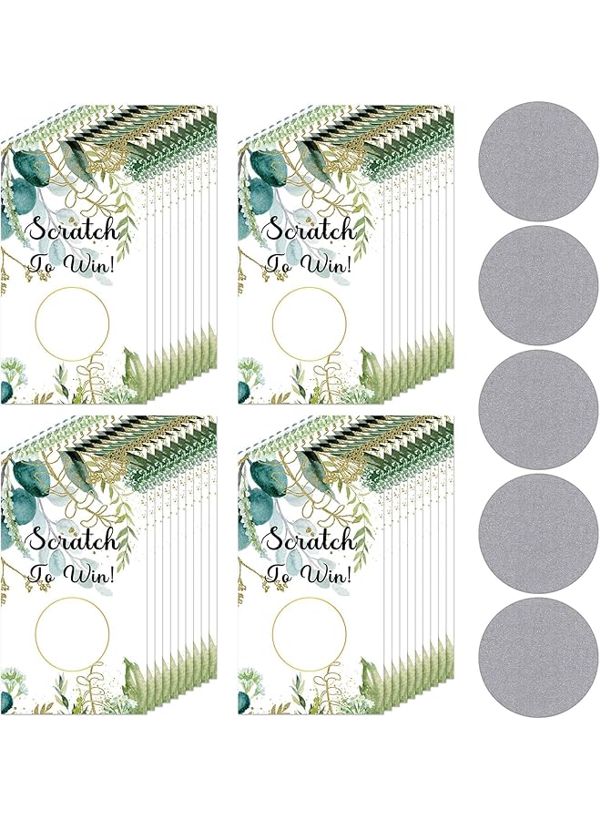 erorex 100 Pcs Scratch Off Stickers Cards Blank Gift Certificates For Business For Hair Beauty Makeup Salon Spa Restaurant Diy Coupon Cards For Holiday Birthday Wedding Baby Shower Favors Games - Image 1