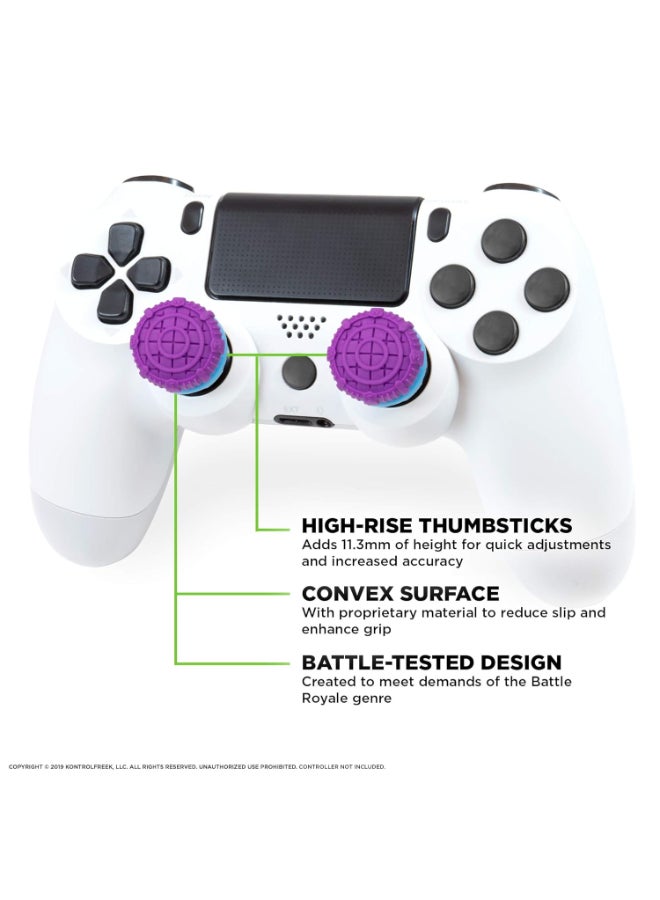 كنترول فريك KontrolFreek FPS Freek Battle Royale Performance Thumnbsticks for PlayStation 4 (PS4) and PlayStation 5 (PS5) | 2 High-Rise Convex | Purple - Image 2