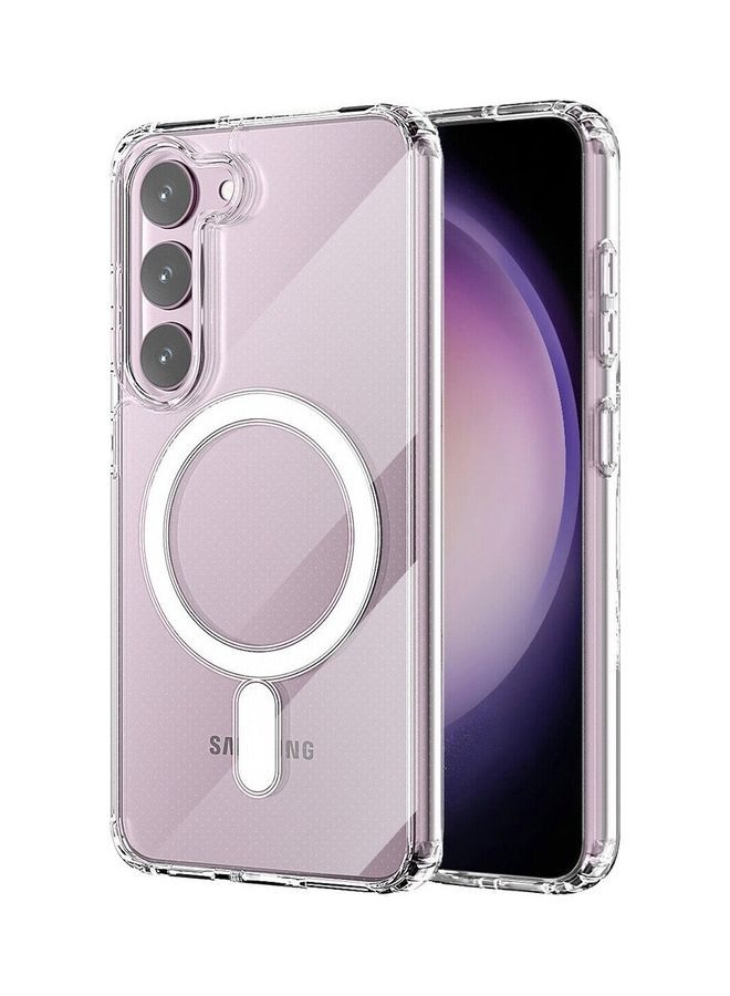 IAF Clear Magnetic Case Compatible with MagSafe Wireless Charging Transparent Slim Cover for Samsung Galaxy S23 Clear 
