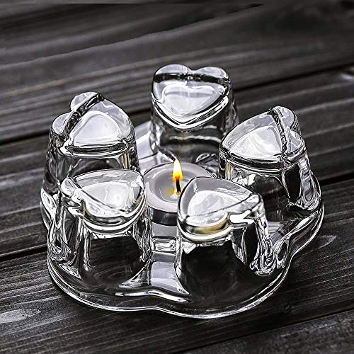 Sun's Tea Universal Solid Crystal Glass Ultra Clear Teapot Warmer | Tea Warmer | Teapot Heating Base | Tealight Warmer- Candle Never Flames Out - Image 1