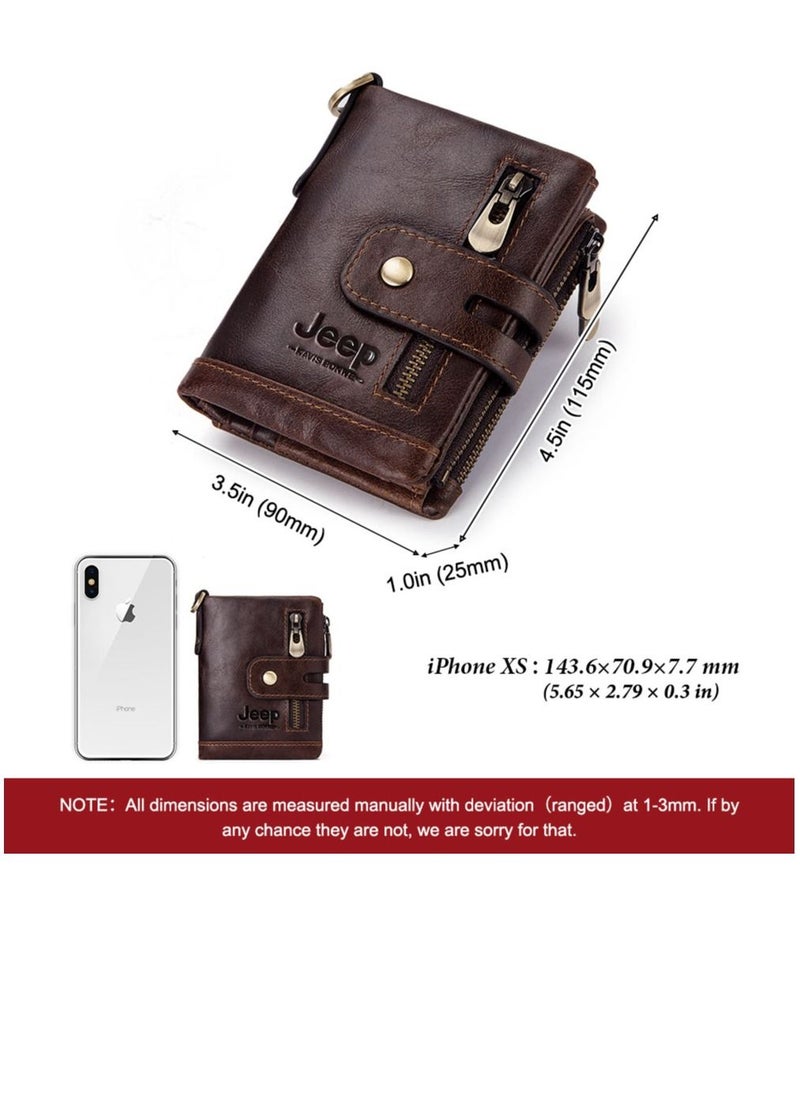Original Leather Wallet With Chain