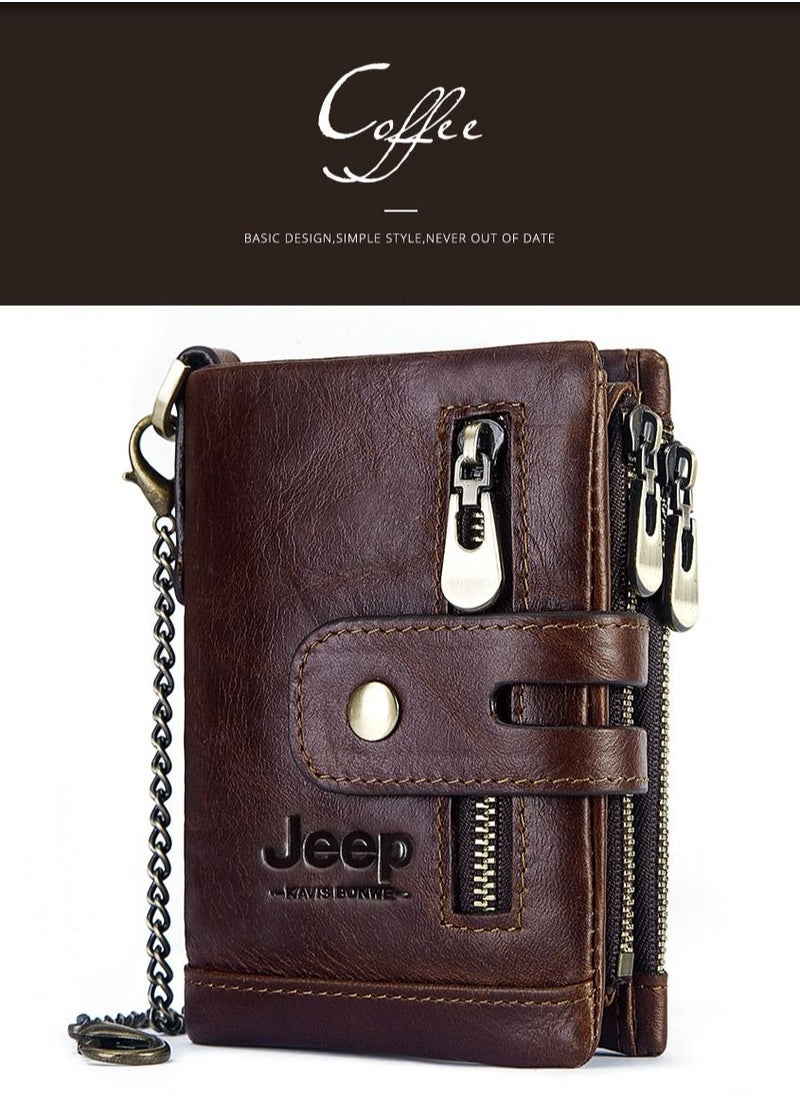 Original Leather Wallet With Chain