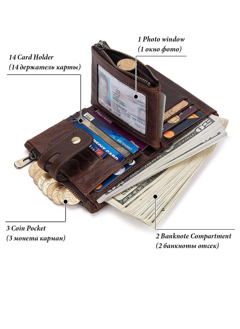 Original Leather Wallet With Chain