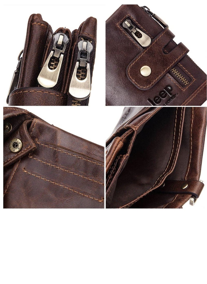 Original Leather Wallet With Chain