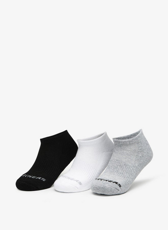 SKECHERS مجموعة جوارب رياضية بطول الكاحل مكونة من 3 قطع - S111102B-107 - Image 1
