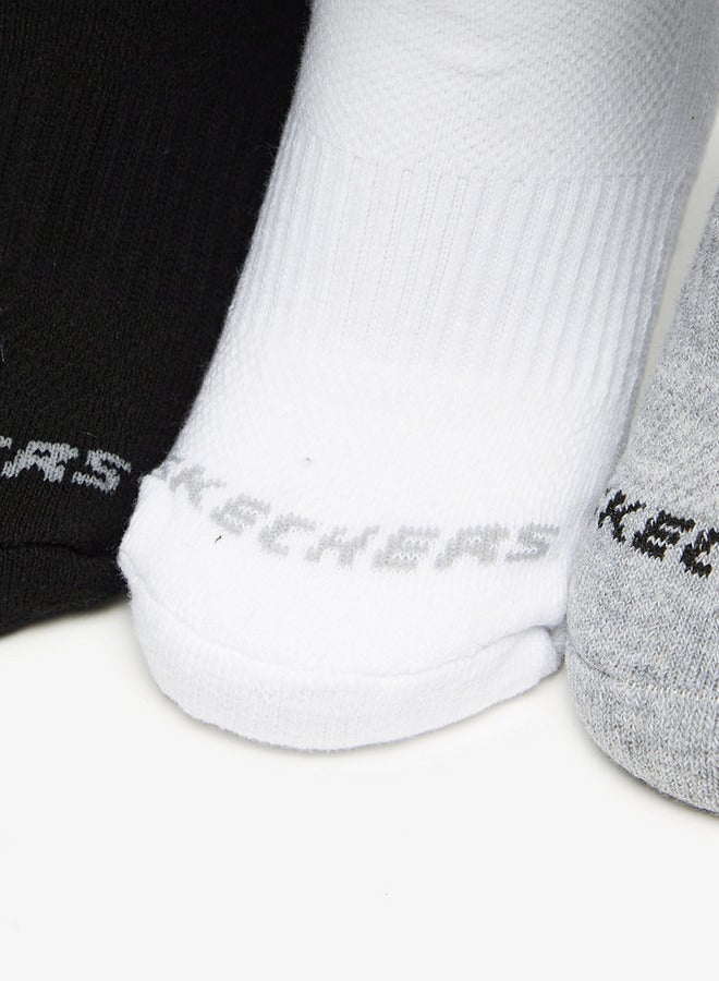 SKECHERS مجموعة جوارب رياضية بطول الكاحل مكونة من 3 قطع - S111102B-107 - Image 2