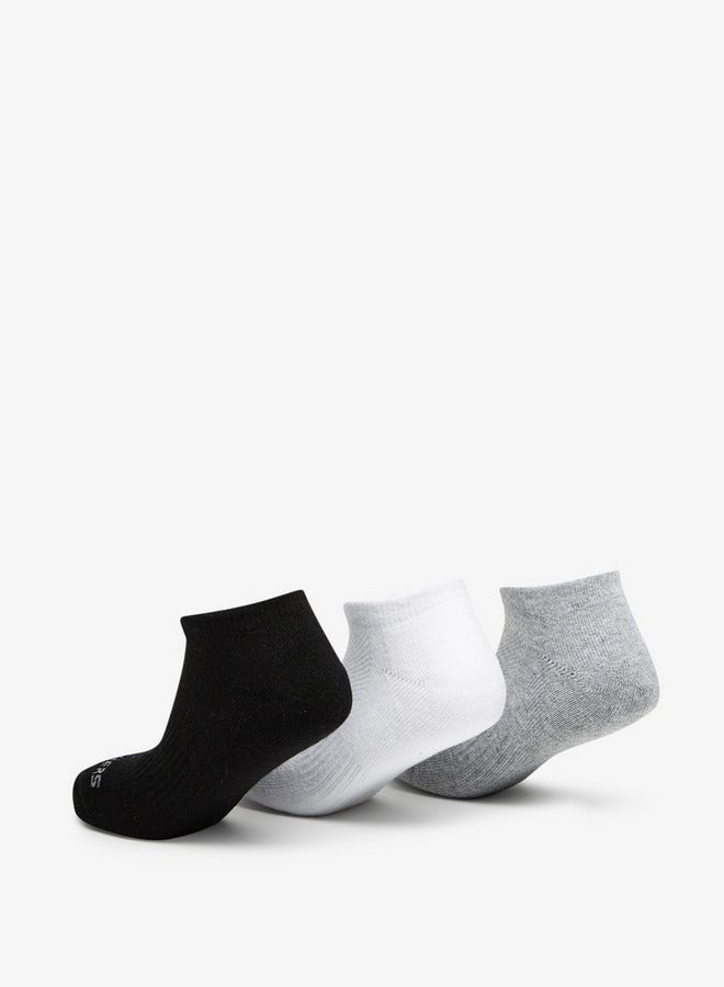SKECHERS مجموعة جوارب رياضية بطول الكاحل مكونة من 3 قطع - S111102B-107 - Image 3