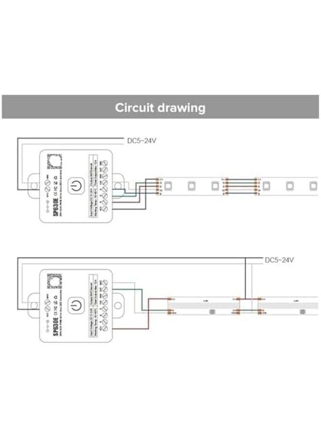 SP630E وحدة تحكم LED 5 في 1 SPI PWM RGB RGBCW شاشة لمس تحكم عن بعد 2.4 جيجا هرتز - Image 4