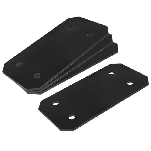 heneng 4 Pcs Flat Mending Plates for 6x6 Post, 9-3/4" x 5", Straight Repair Connector Bracket, 12 Gauge Steel - Image 1