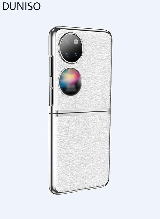 DUNISO Protective Case for Huawei P50 Pocket 6.9 Inch PU Leather Phone Case Shockproof Folding All-Inclusive Protective Phone Case Fashion Design for Huawei P50 Pocket - Image 1