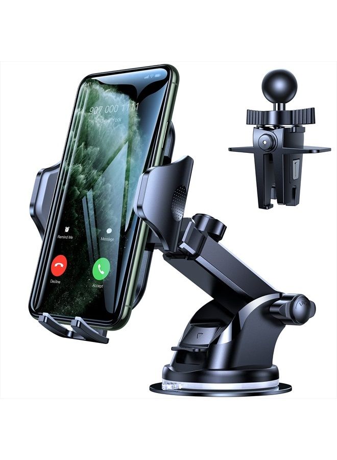 VICSEED Cell Phone Holder Car [Anti-UV Powerful Suction Cup][Thick Cases & Big Phones Friendly] Universal Car Phone Holder Mount Dashboard Windshield Air Vent Phone Mount for Car for iPhone 14/13/12 - Image 1