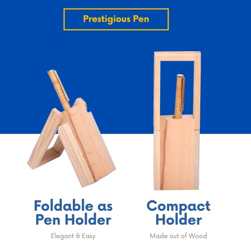 GIFT EQUALS LOVE Sandalwood Pen with Wooden Stand for writing Gifting for Mens, Executives with Natural Sandal - Image 2